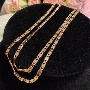 Pretty Bird Rose Gold Plates Bar Link Stacking Necklace